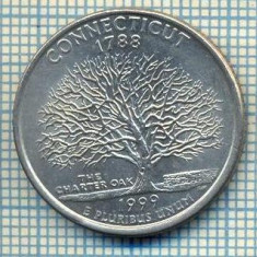 7335 MONEDA- S.U.A. -QUARTER DOLLAR -anul 1999 P- CONNECTICUT-starea ce se vede