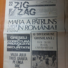 ziarul zig zag 7-13 august 1990-interviu nicu ceausescu si art. despre mineriada