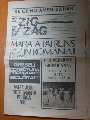 ziarul zig zag 7-13 august 1990-interviu nicu ceausescu si art. despre mineriada foto