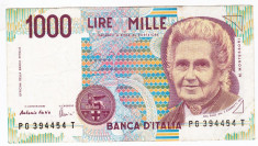 Italia bancnota MILLE 1000 LIRE 1990 foto