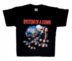 Tricou System Of A Down - band si cranii foto