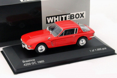 Macheta Brasinca 4200 GT 1965 WHITE BOX scara 1:43 foto