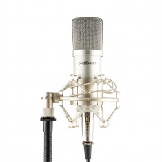 ONECONCEPT MIC-700, argintiu, microfon de studio, ? 34 mm, paianjen, protec?ie impotriva vantului, XLR foto