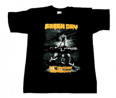 Tricou ROCK Green Day - 21 St Century Breakdown - logo galben foto