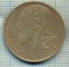 7317 MONEDA- CYPRU - 20 CENTS -anul 2001 -starea ce se vede, Europa