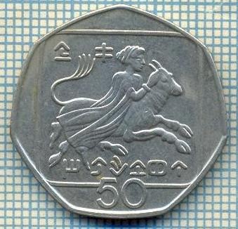 7322 MONEDA- CYPRU - 50 CENTS -anul 1994 -starea ce se vede