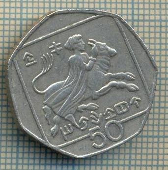 7319 MONEDA- CYPRU - 50 CENTS -anul 1991 -starea ce se vede