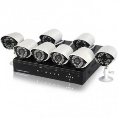Sistem supraveghere CCTV HDMI kit DVR 8 camere exterior/interior, internet, infrarosu foto