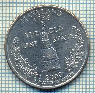 7343 MONEDA- S.U.A. -QUARTER DOLLAR-anul 2000 D- MARYLAND -starea ce se vede foto