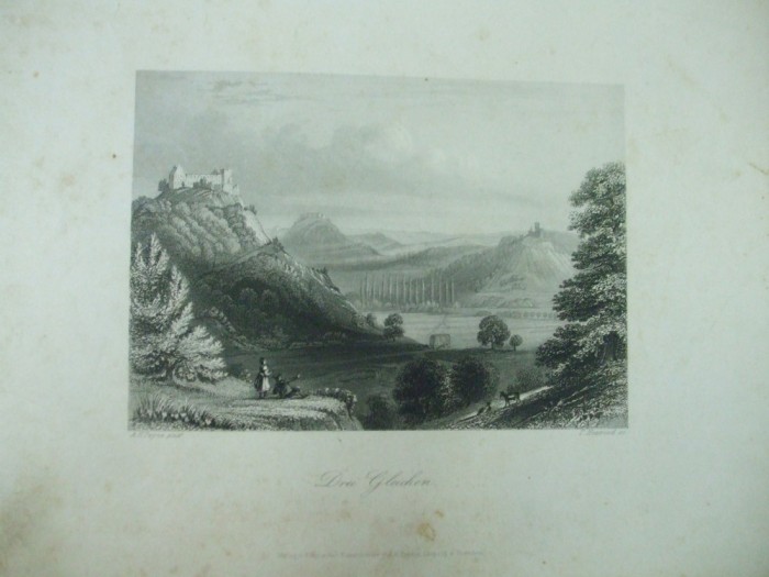 Gravura 3 asemanatoare Drei Gleichen A. H. Payne T. Heawood Leipzig Dresden