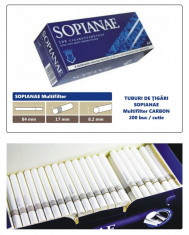 1.000 tuburi de tigari Sopianae Multifilter cu Carbon pentru injectat tutun foto