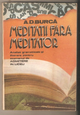 A.D.Burca-Meditatii fara meditator foto