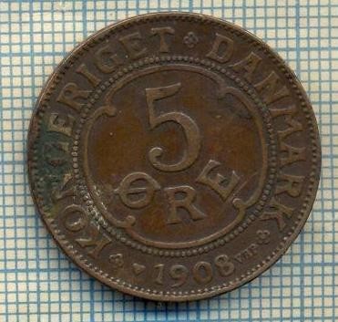 7429 MONEDA- DANEMARKA - 5 ORE - anul 1908 -starea ce se vede foto