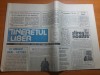 Ziarul Tineretul Liber, 24 Ianuarie 1990 - 131 Ani Unire, Interviu Ion Tiriac - Editie Originala