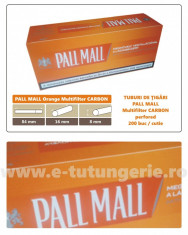 1.000 tuburi de tigari PALL MALL Multifiltru Orange pentru injectat tutun foto