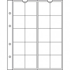 NUMIS 34 PVC file rezerva pentru monede - 5 buc. in packet