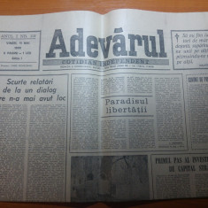 ziarul adevarul 11 mai 1990-art. despre campania electorala