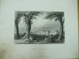 Gravura castelul Schleissheim Bavaria Munchen A. H. Payne A. Carse Leipzig