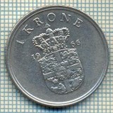 7449 MONEDA- DANEMARKA - 1 KRONE - anul 1966 -starea ce se vede, Europa