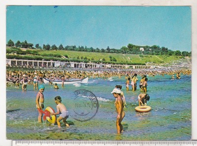 bnk cp Eforie Sud - Vedere de pe plaja - uzata foto