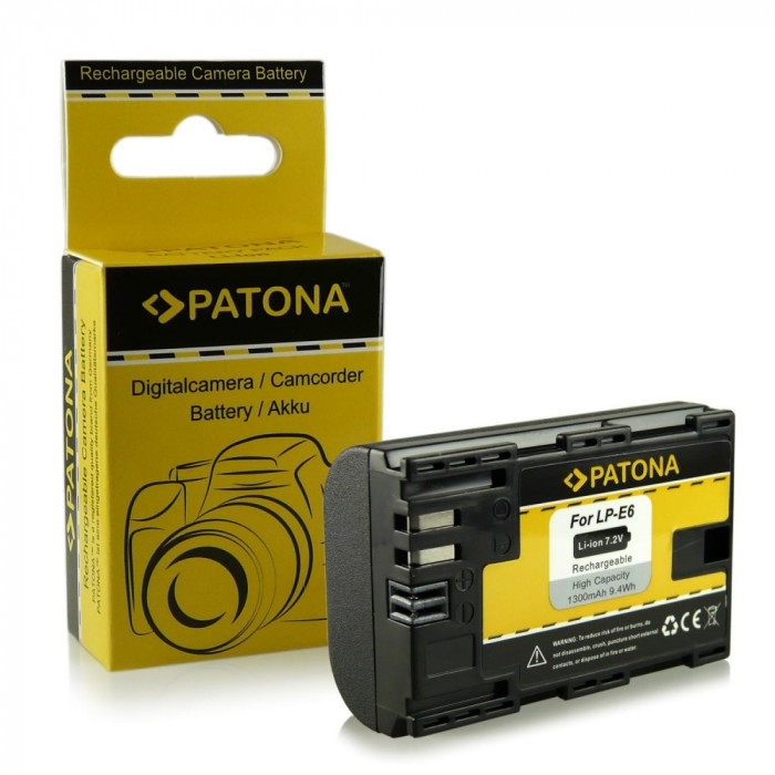 Acumulator compatibil CANON LP-E6, EOS 5D Mark II, cu InfoChip marca Patona,