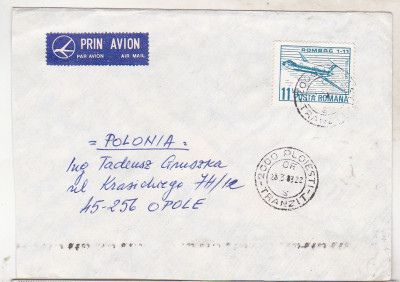 bnk fil Aerofilatelie - plic circulat spre Polonia in 1983 foto
