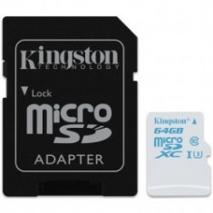 Kingston 64GB microSDXC UHS-I U3 Action Card, 90R/45W + SD Adapter foto