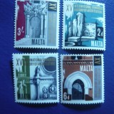 Serie Congres Arhitectura 1967 Malta , 4 valori