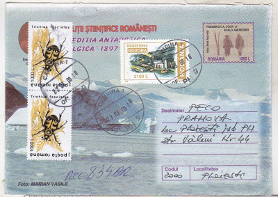 bnk fil Intreg postal circulat 2000 - Expeditia antarctica Belgica foto