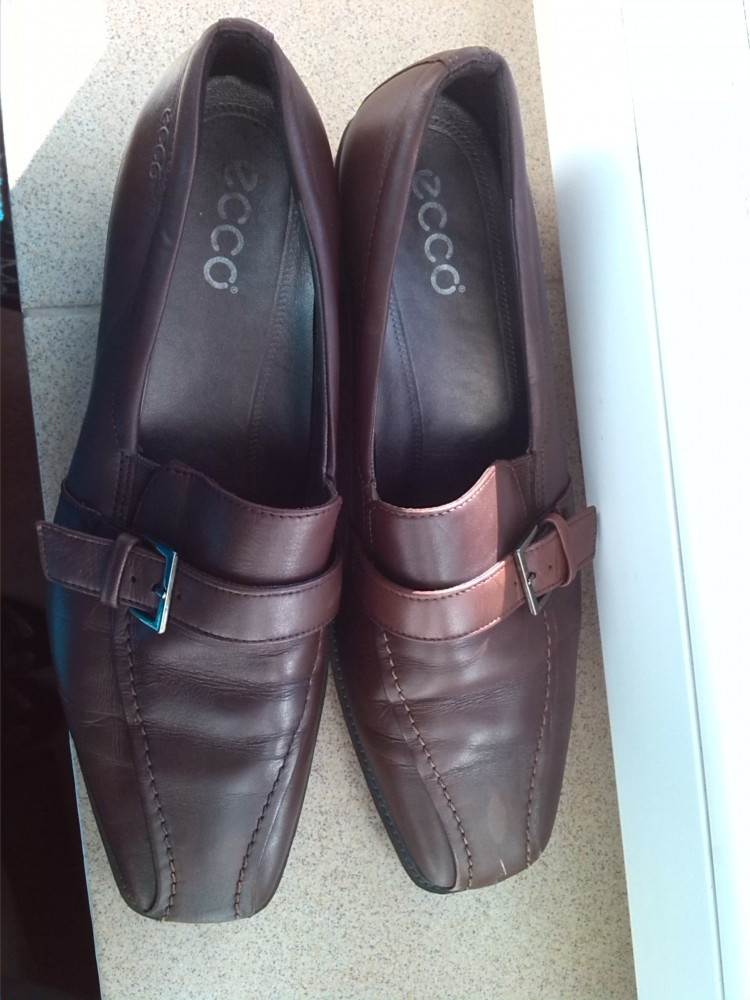 ECCO pantofi dama piele maro marime 40, Cu talpa joasa | Okazii.ro
