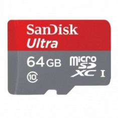 Sandisk MicroSD 64GB SDXC ULTRA, clasa 10, 80MB/s 533x foto