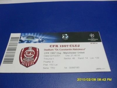 Bilet CFR Cluj - Manchester United foto