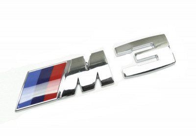 Emblema auto M Power 3 metalica adeziv prefesional inclus foto