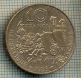 7494 MONEDA- FRANTA - 10 FRANCS - anul 1985 VICTOR HUGO -starea ce se vede, Europa