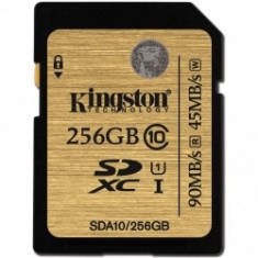 Kingston SDXC Ultimate 256GB Class 10 UHS-I 90MB/s citire 45MB/s scriere foto