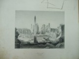 Gravura Karnack Karnak Egipt Theba Oberegypten Payne Geyer Leipzig Dresden