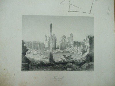 Gravura Karnack Karnak Egipt Theba Oberegypten Payne Geyer Leipzig Dresden foto