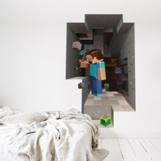 Sticker Minecraft pentru perete foto