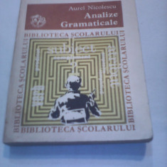 ANALIZE GRAMATICALE DE AUREL NICOLESCU,EDITURA ION CREANGA 1977
