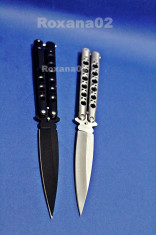 CUTIT. BRICEAG BUTTERFLY. FLUTURE. FLUTURAS. BALISONG. Stainless Steel + HUSA foto