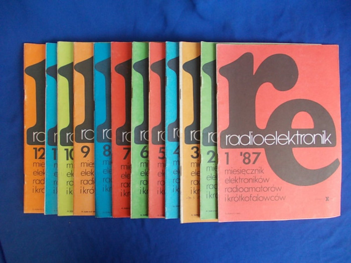 RADIOELEKTRONIK / REVISTA RADIO POLONIA * COLECTIE COMPLETA 1987 ( 12 NUMERE )