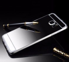 Husa Samsung Galaxy S6 Edge Plus TPU Ultra Thin Mirror Black foto