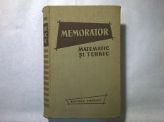 Memorator matematic si tehnic foto