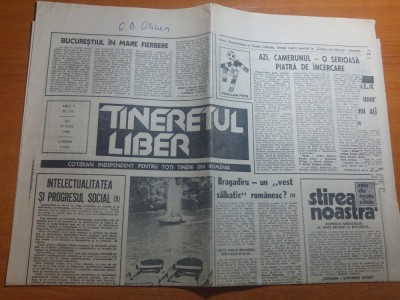 ziarul tineretul liber 14 iunie 1990-art. bucurestiul in mare fierbere,mineriada foto