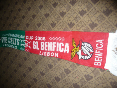 Fular al Suporterilor Meci de Fotbal Celtic Glagow-Benfica Lisabona , L= 140 cm foto