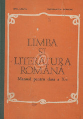 Limba si literatura romana. Manual pentru clasa a X-a (1984) foto