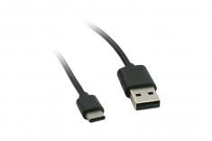 Cablu de incarcare USB Led Tip C Negru foto