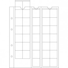 File PVC de rezerva OPTIMA pentru 35 monede de dimensiune 27 mm - 5 buc. pack. foto