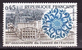 Franta 1974 - Consiliul Europei stampilat,perfecta stare(z) foto