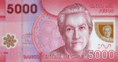 CHILE ? bancnota ? 5000 Pesos ? 2013 ? P-163d? POLYMER ? UNC ? necirculata foto